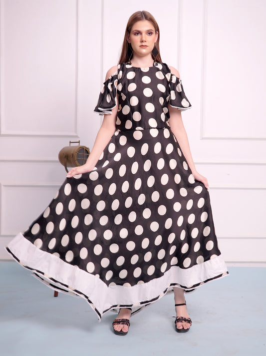 Polka Long Dress