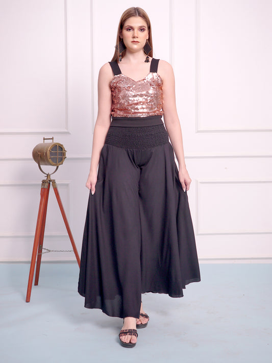 Crop Top with Plazzo