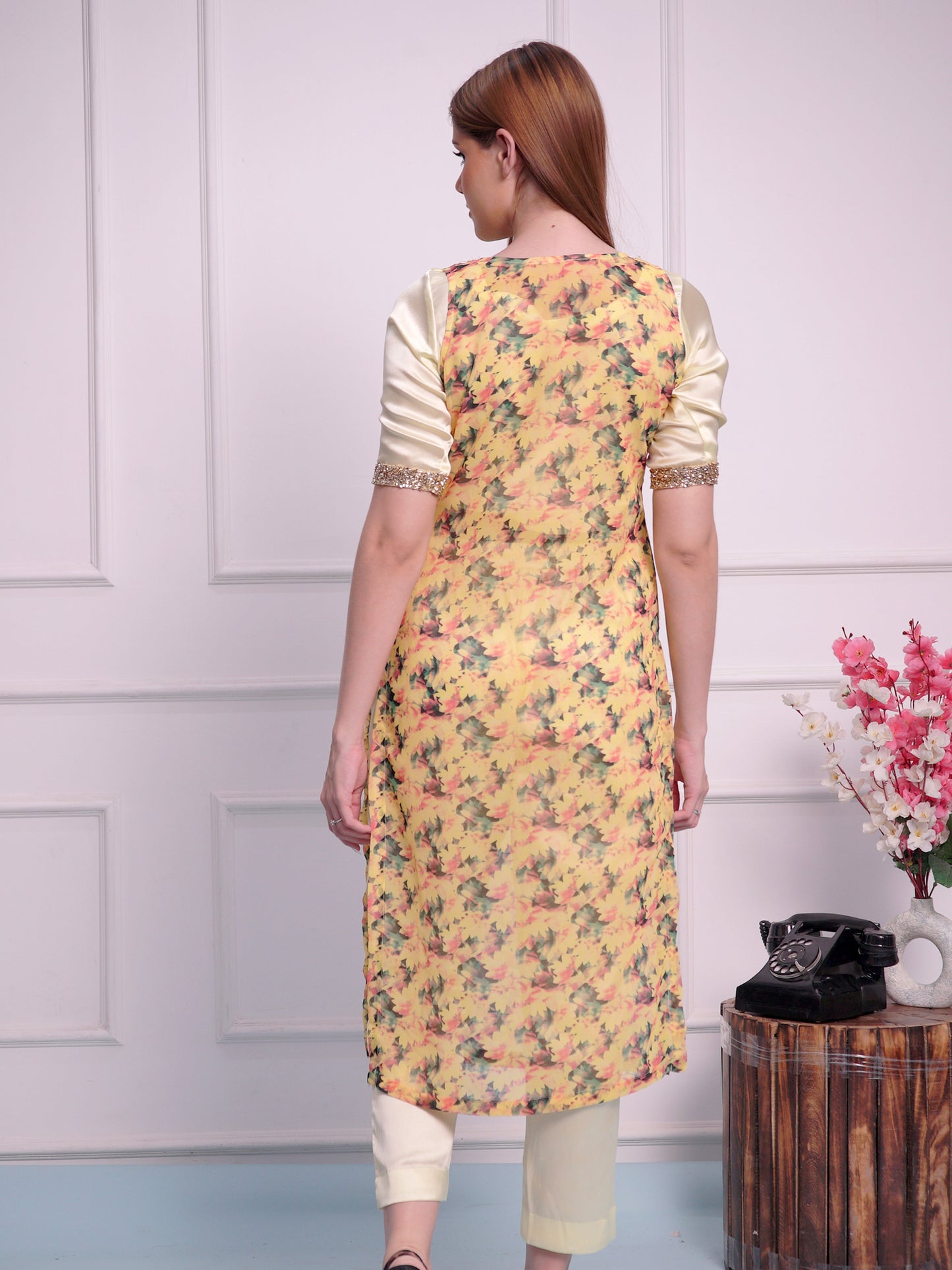 Three Piece kurti plazzo set
