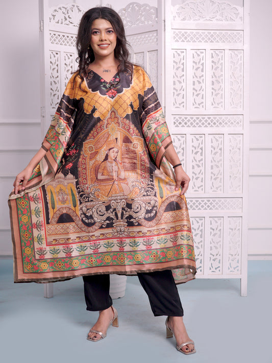 Shahjahan Mumtaz Print Kaftan