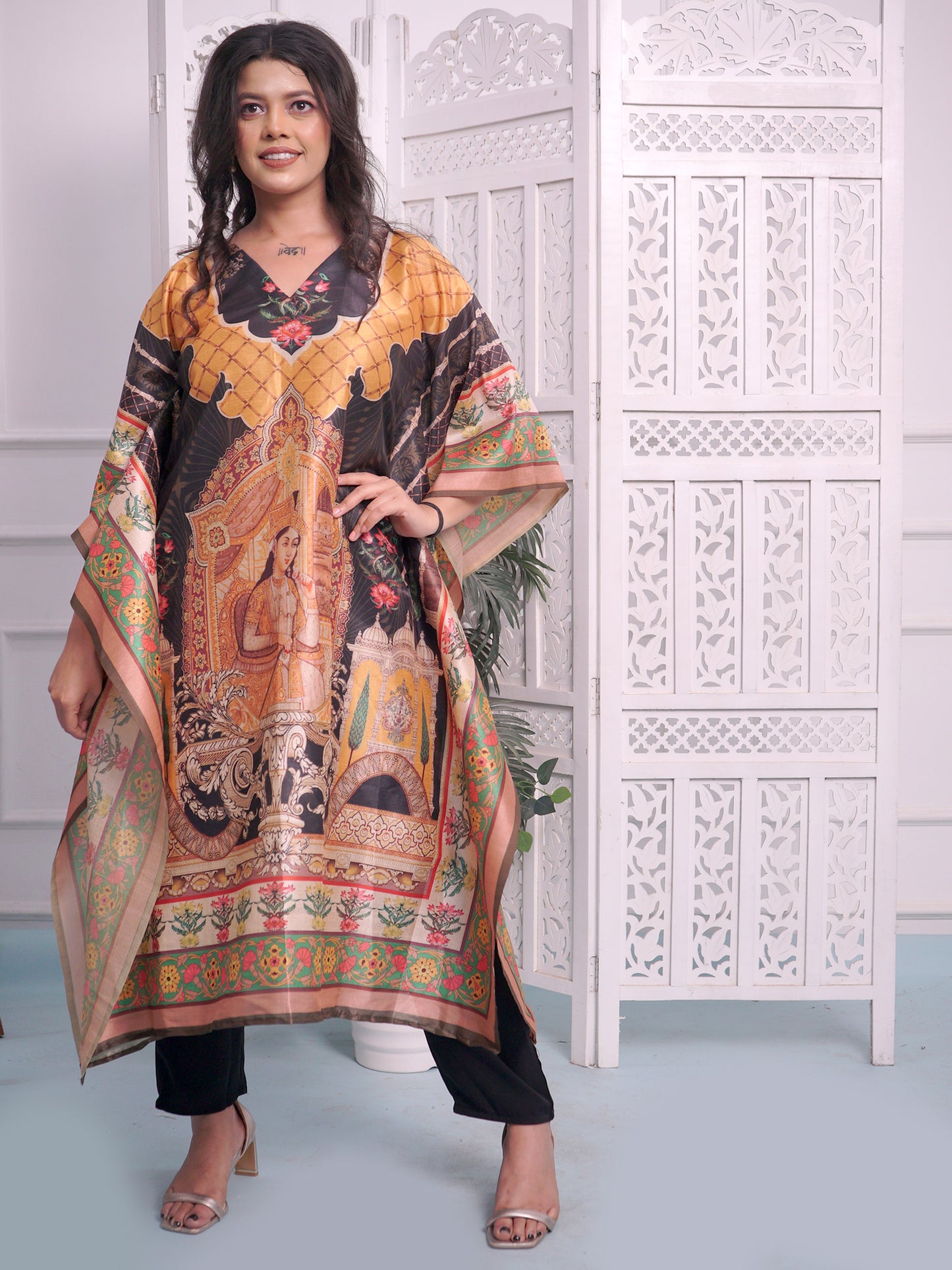 Shahjahan Mumtaz Print Kaftan