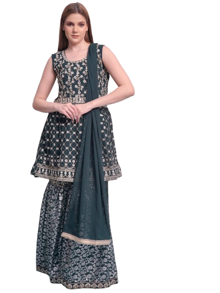 Green Garara Suit set for women | Ladies |Girls