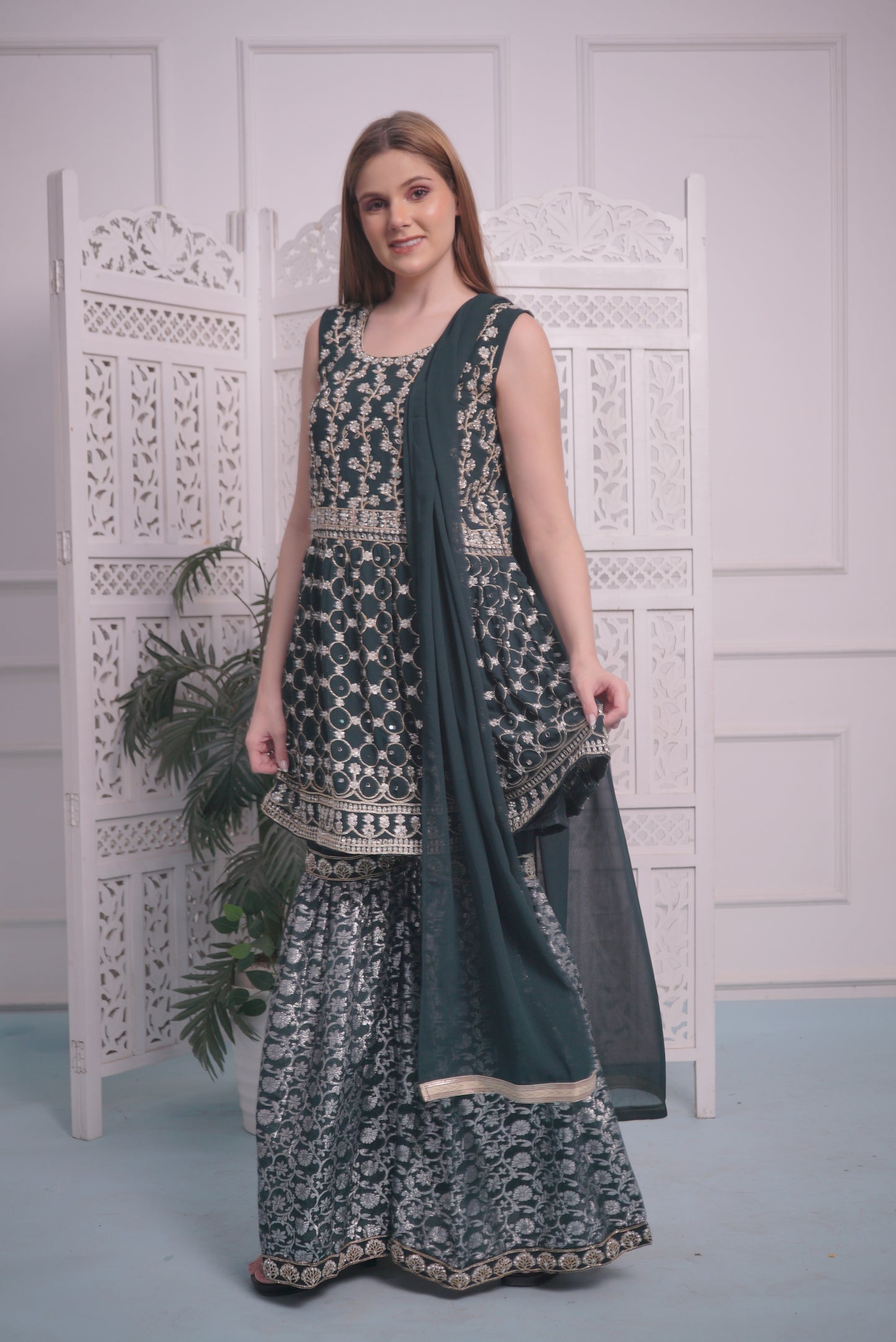 Green Garara Suit set for women | Ladies |Girls