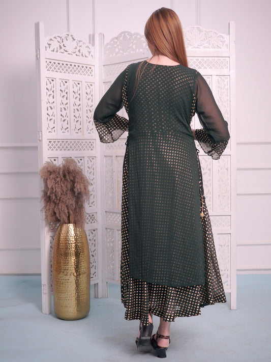 Elegant Double Layered Georgette Gown