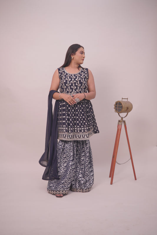 Blue Garara Suit set for women | Ladies | Girls