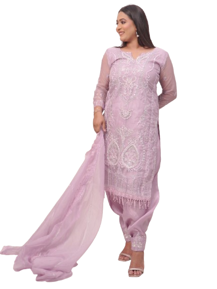 Lavender Punjabi salwar Suit
