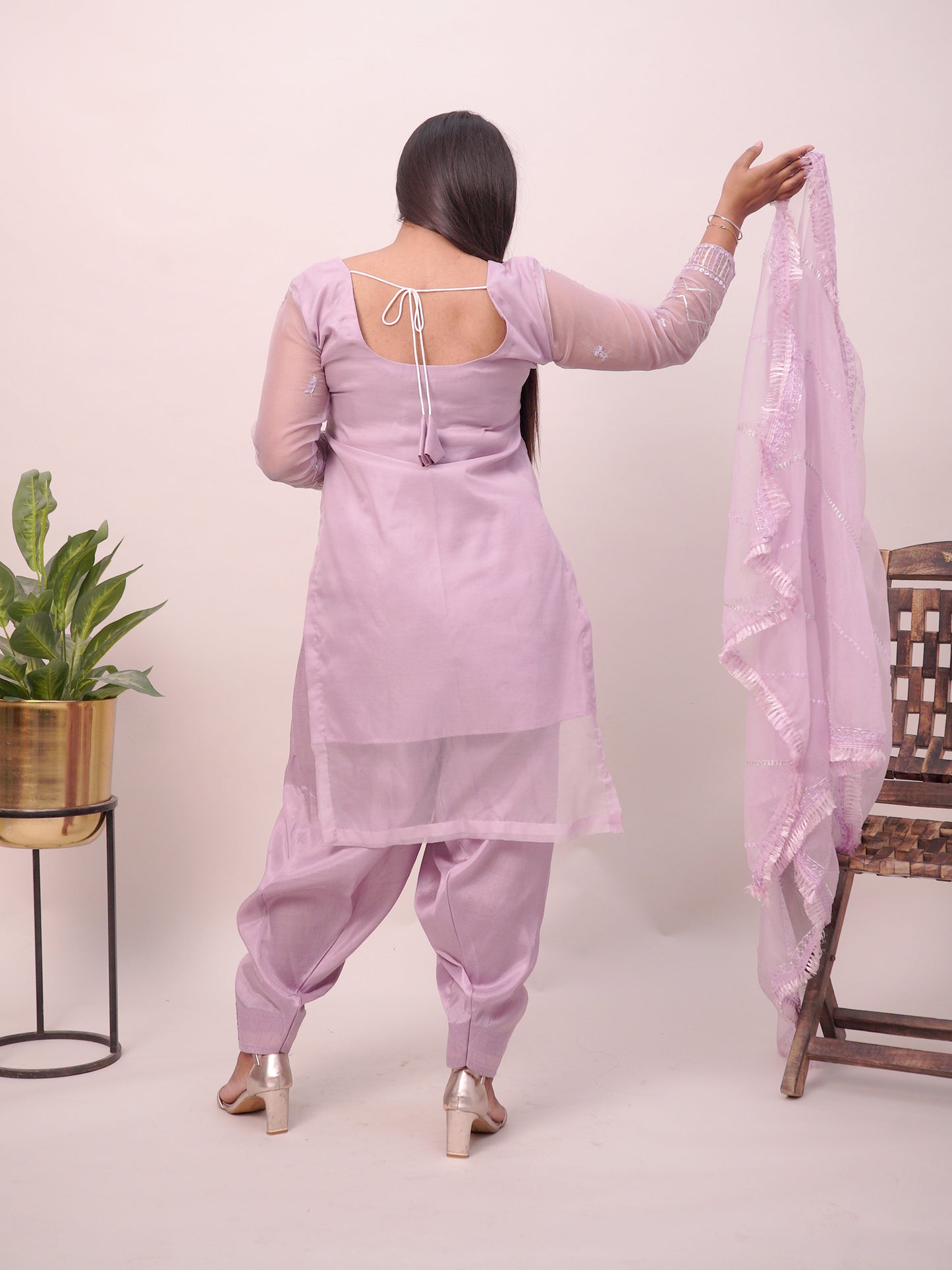 Lavender Punjabi salwar Suit