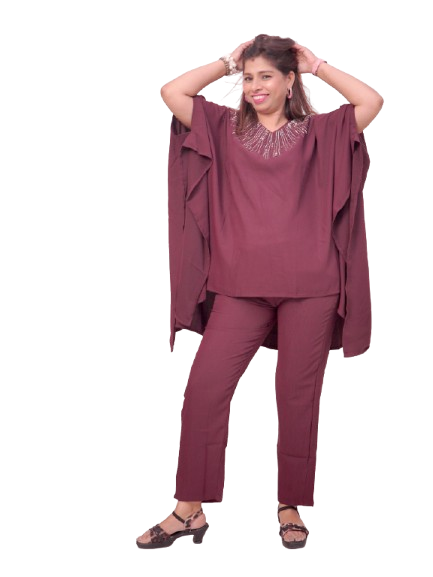 Kaftan style sequence work Cord set