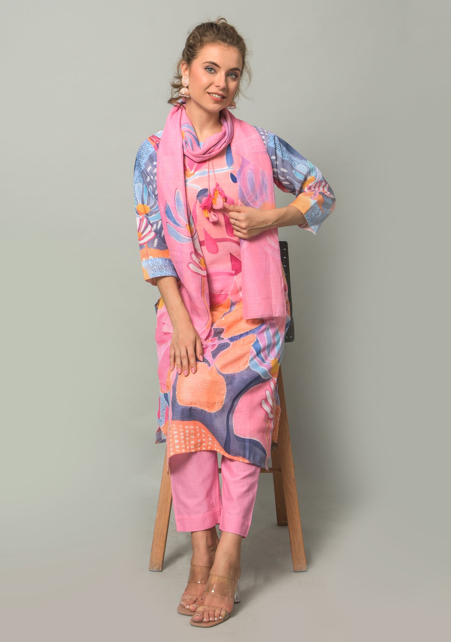 Pure Cotton Regular Fit Kurta Set for Women
