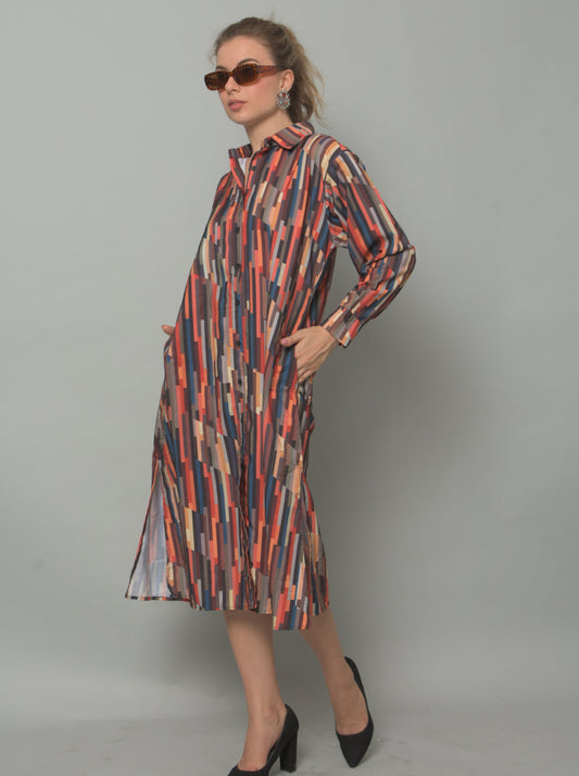 kuberakshii -Shirt Dress for Women-