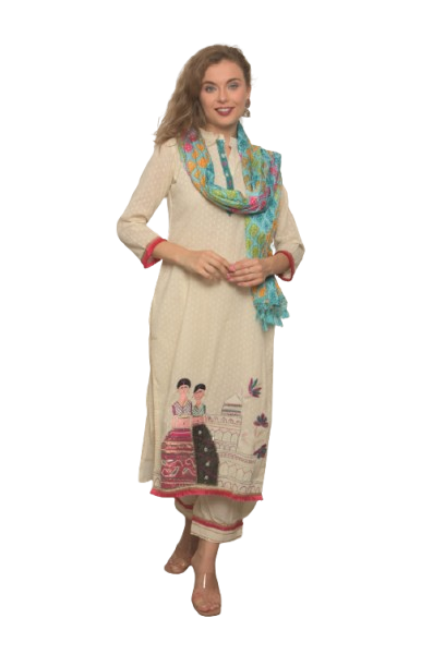 Beautiful Cotton Suit with Pathani designer Pant