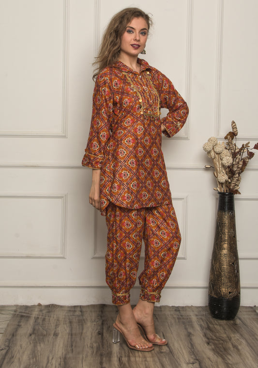 Afghani suit style co-ord set |women|girls
