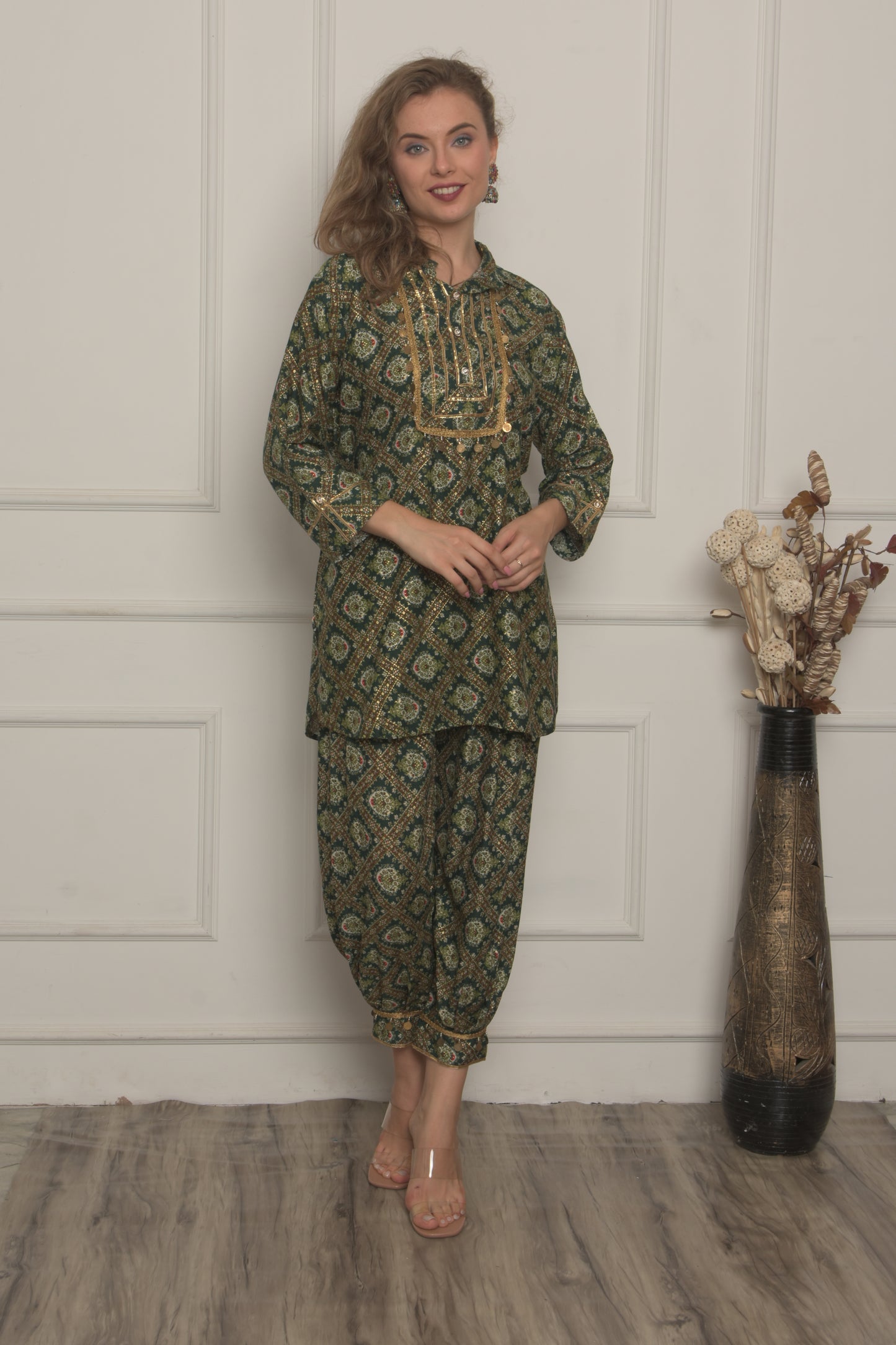 Women Afghani Salwar Suit Set