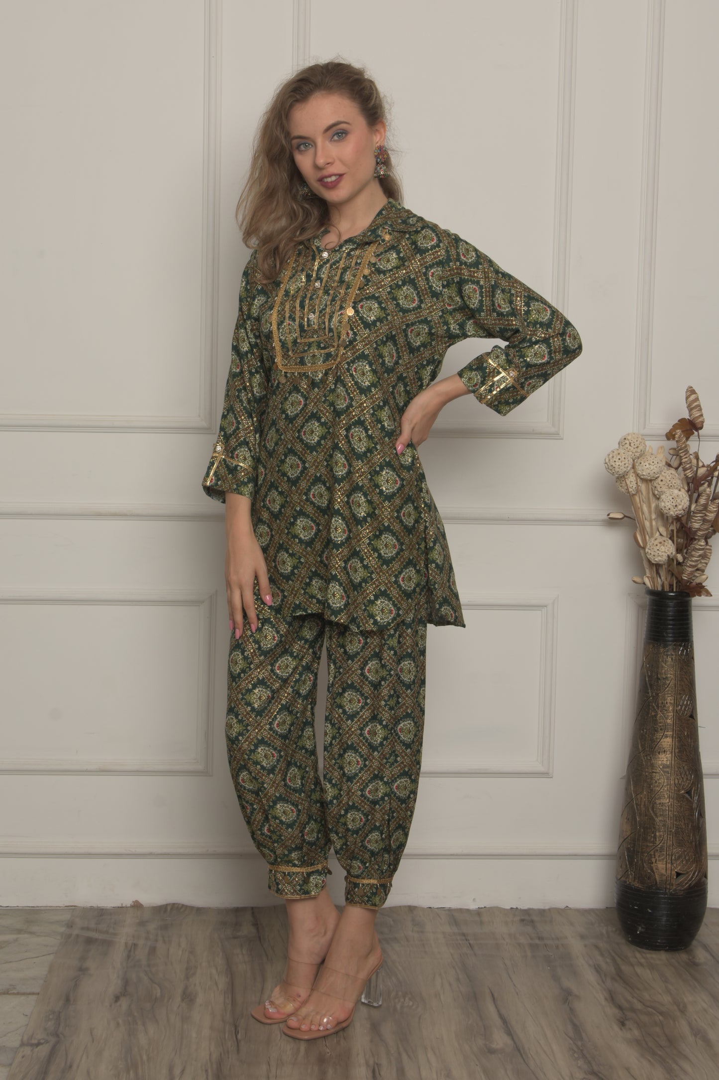Women Afghani Salwar Suit Set