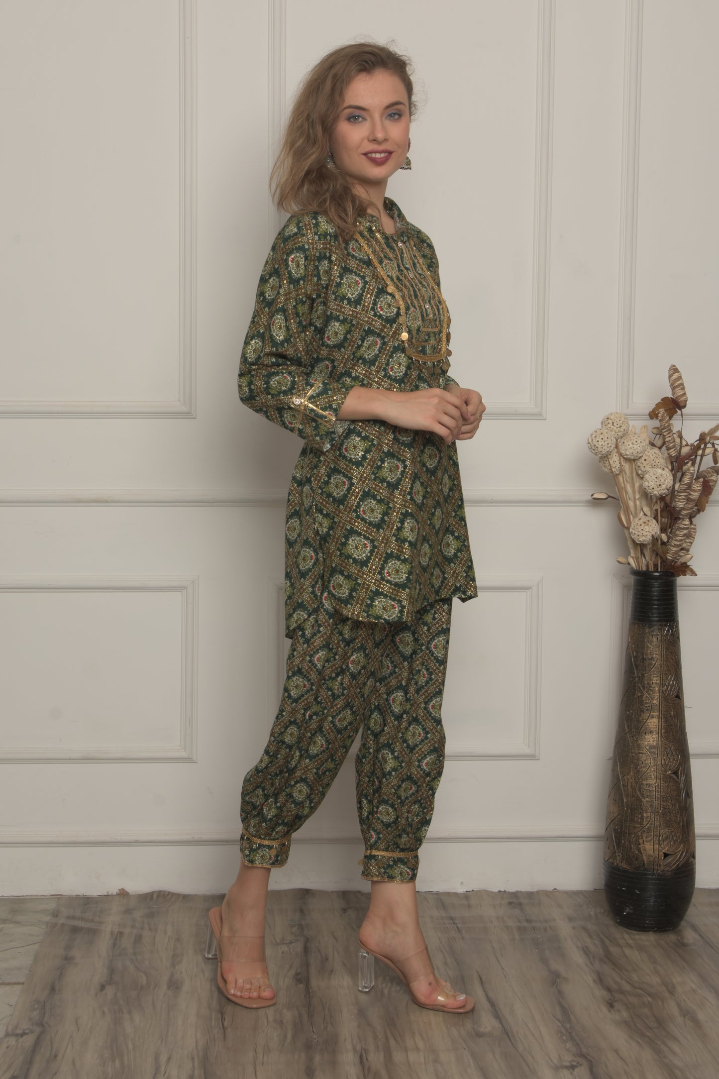 Women Afghani Salwar Suit Set
