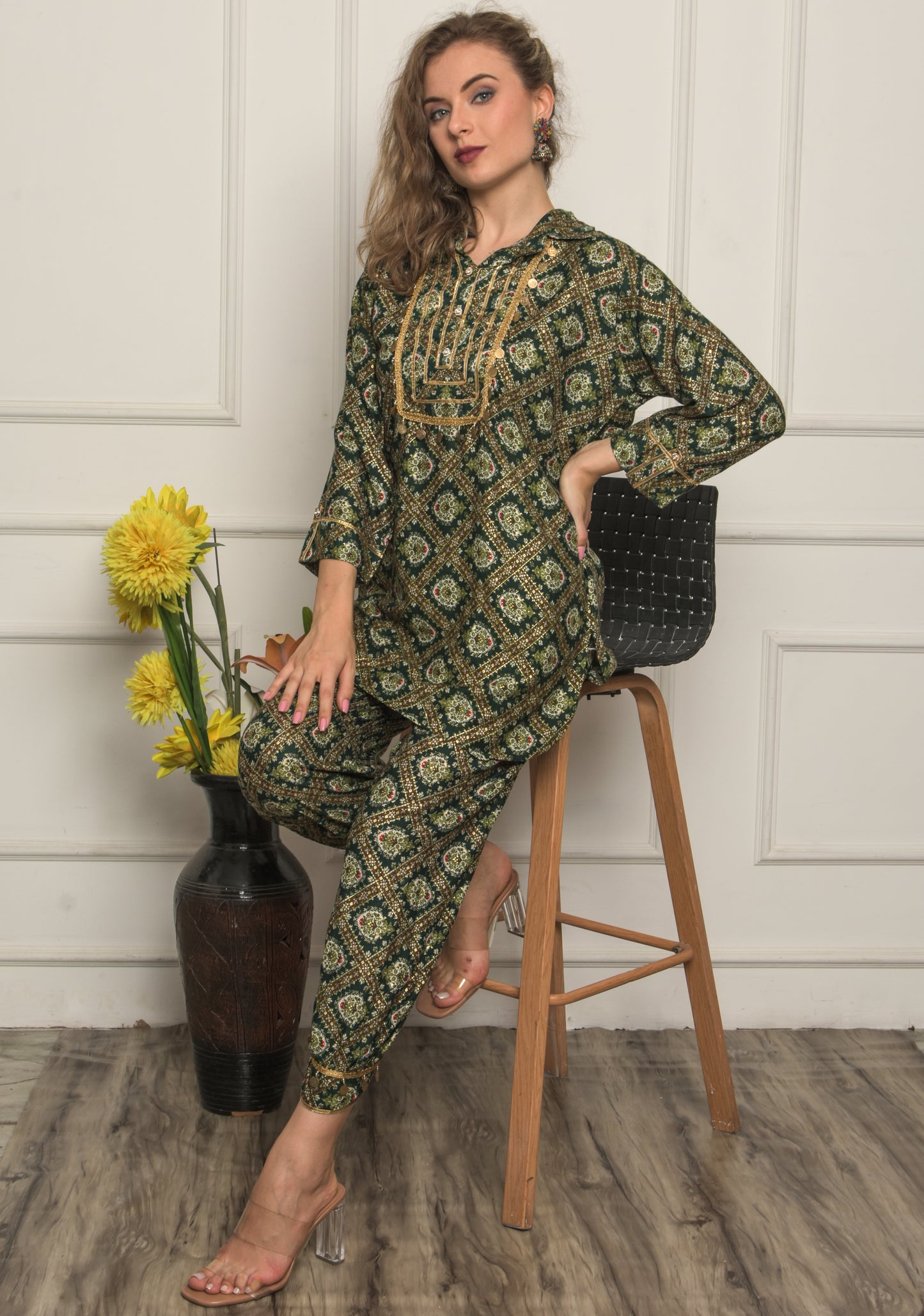 Women Afghani Salwar Suit Set