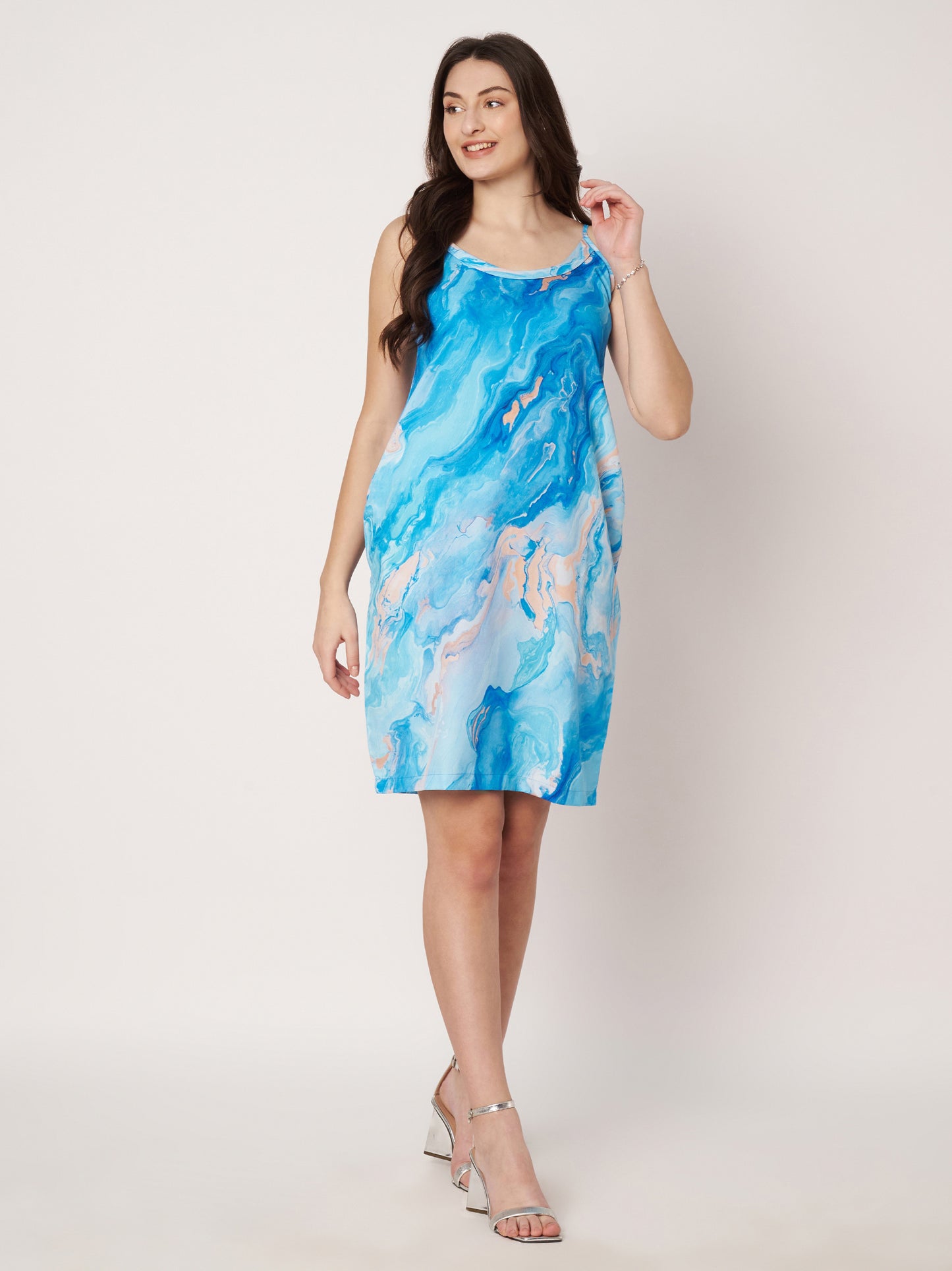 Kuberakshi- Ocean Breezy short dress