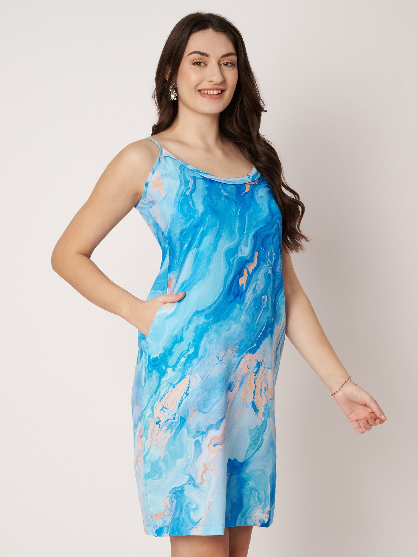 Kuberakshi- Ocean Breezy short dress