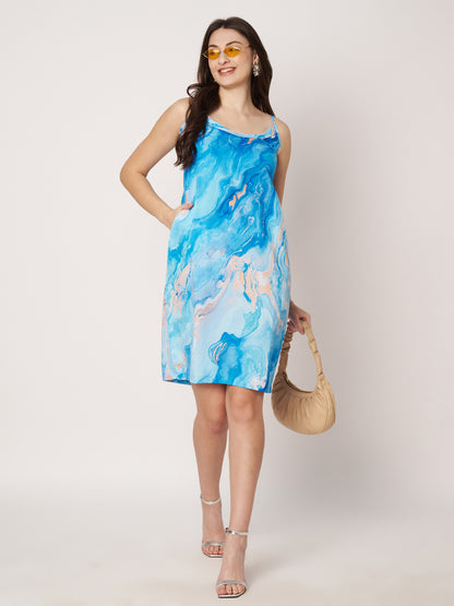 Kuberakshi- Ocean Breezy short dress