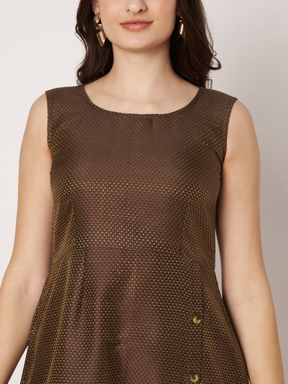 Kuberakshi - Brown side cut long dress