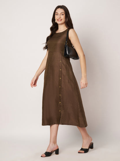 Kuberakshi - Brown side cut long dress