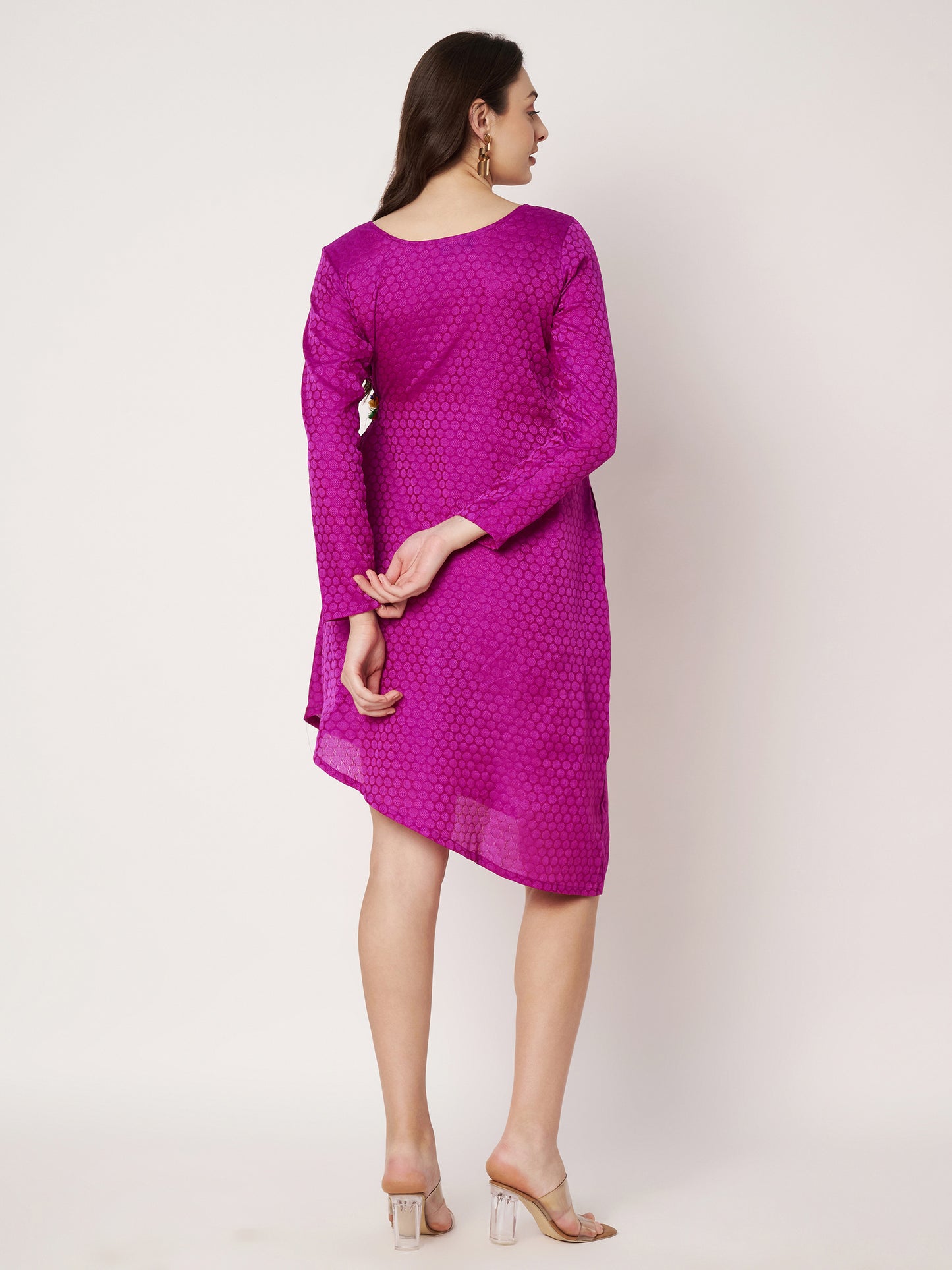 Kuberakshi-Magenta pink one piece dress