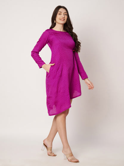 Kuberakshi-Magenta pink one piece dress