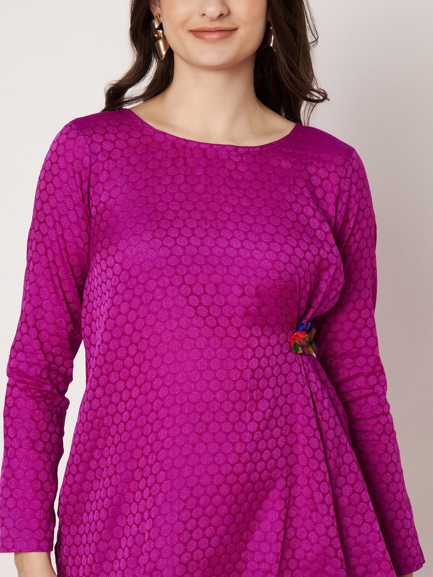 Kuberakshi-Magenta pink one piece dress