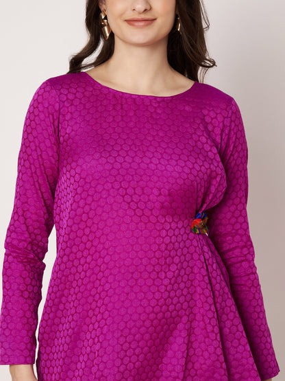 Kuberakshi-Magenta pink one piece dress