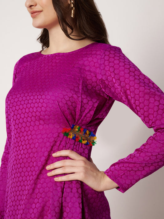 Kuberakshi-Magenta pink one piece dress