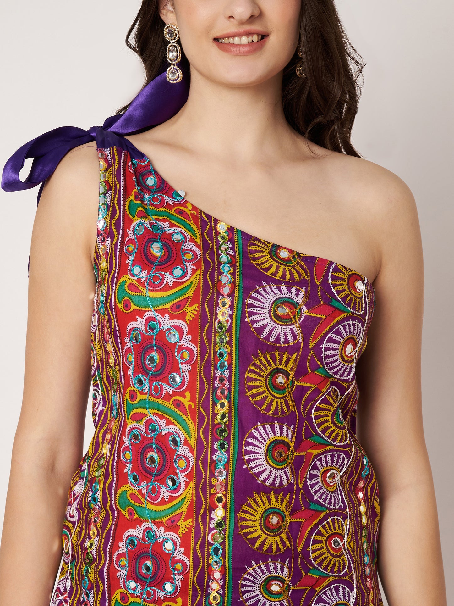 Kuberakshi-Jaipuri  style one shoulder cord set