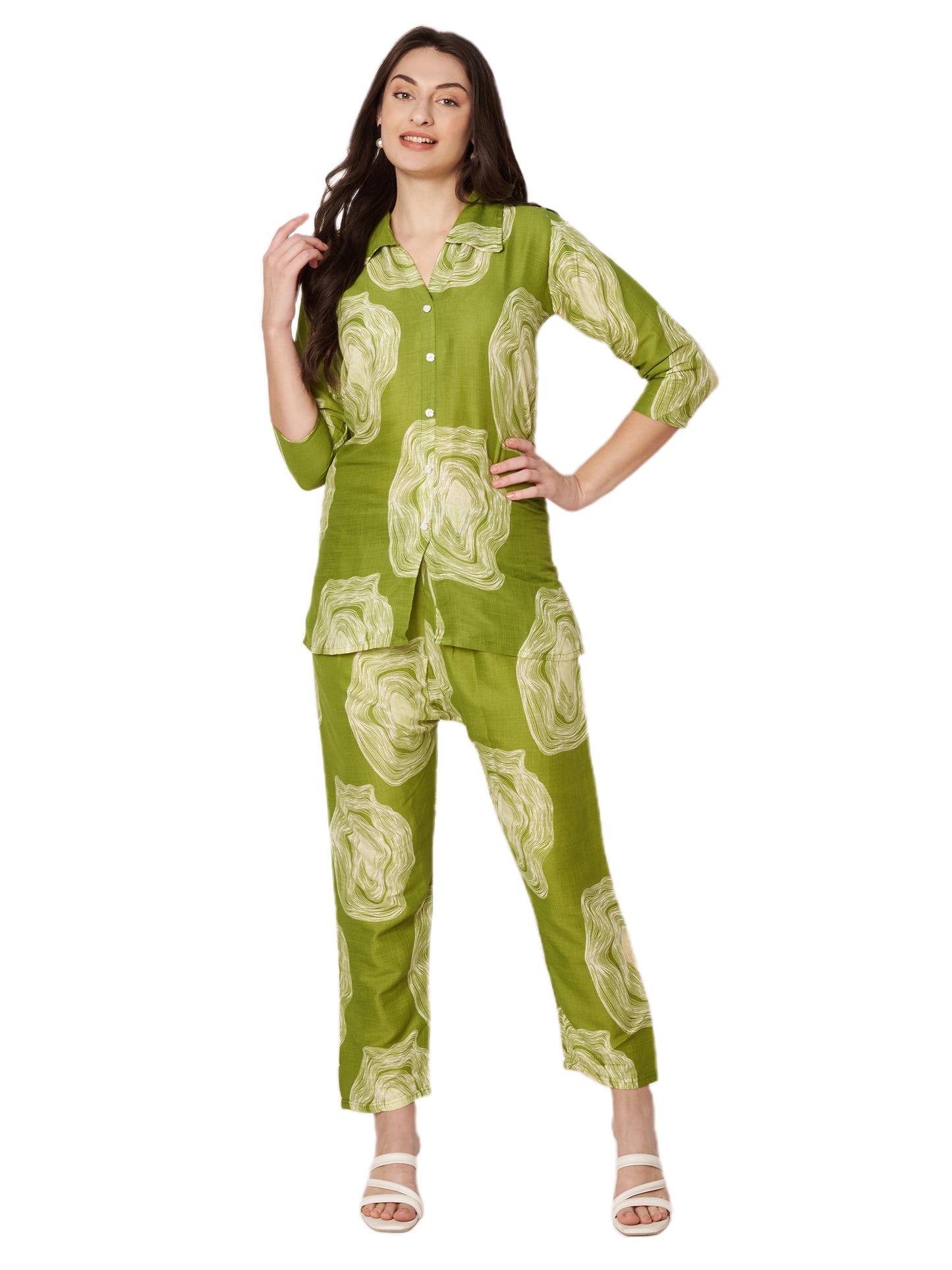 Kuberakshi - Green Mable  Print cord set