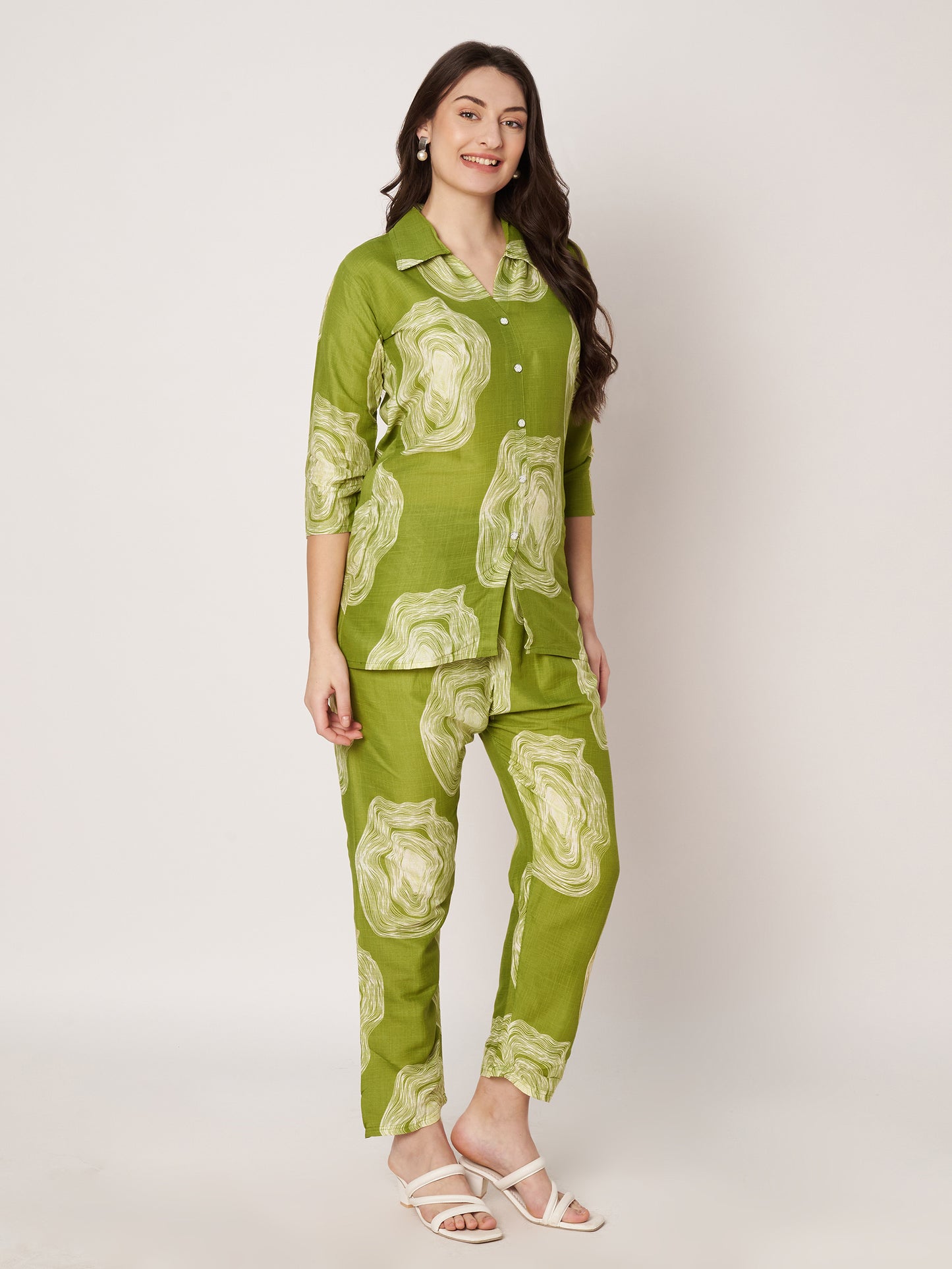 Kuberakshi - Green Mable  Print cord set