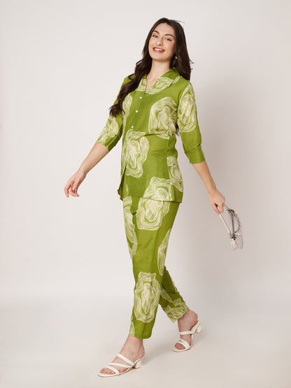Kuberakshi - Green Mable  Print cord set