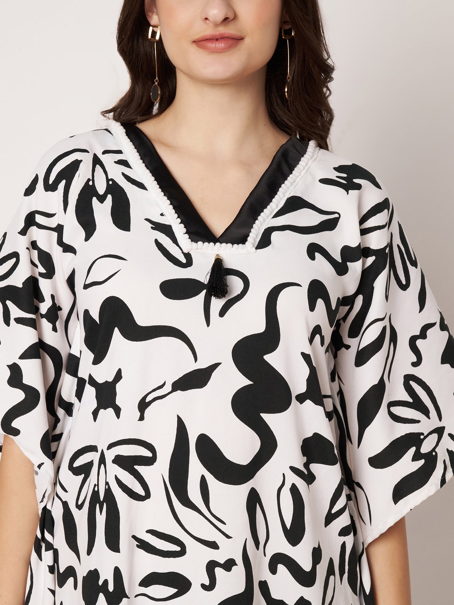 Black and White Kaftan Cord set