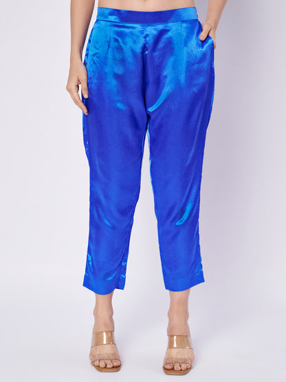 Heavy satin Long Kurti with Plazzo Pant