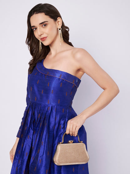 Kuberakshi One-Shoulder Festive Anarkali Midi Dress