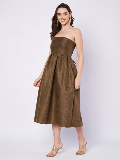 Kuberakshi Textured Strapless Midi Dress