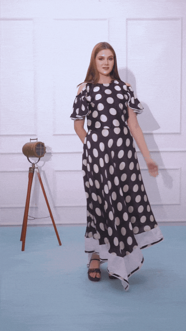 Polka Long Dress