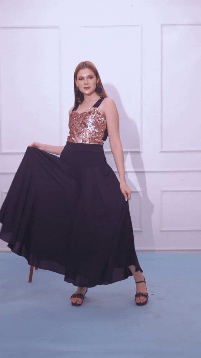 Crop Top with Plazzo