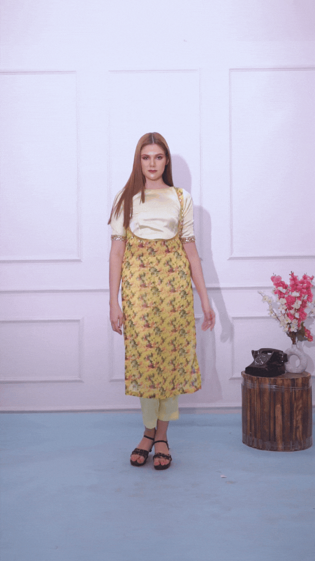 Three Piece kurti plazzo set