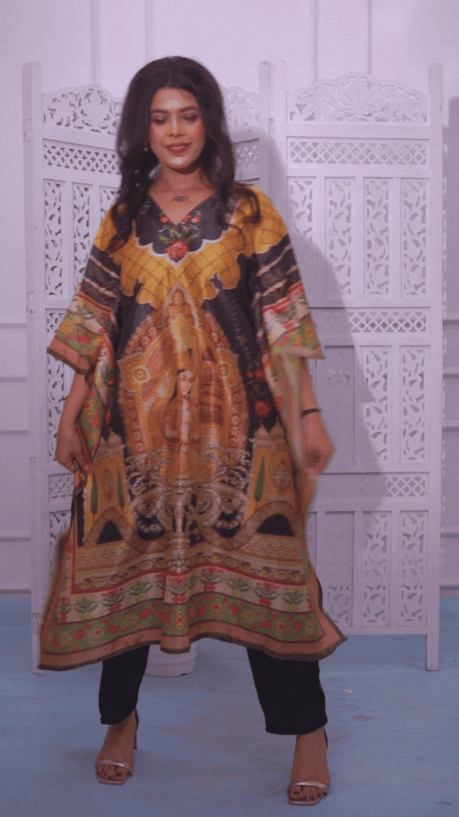 Shahjahan Mumtaz Print Kaftan