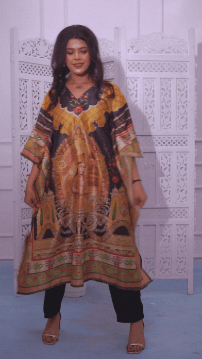 Shahjahan Mumtaz Print Kaftan