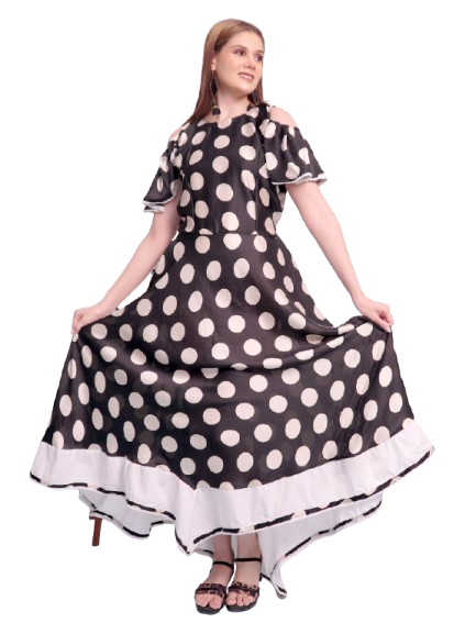 Polka Long Dress