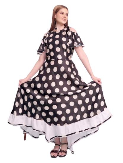 Polka Long Dress