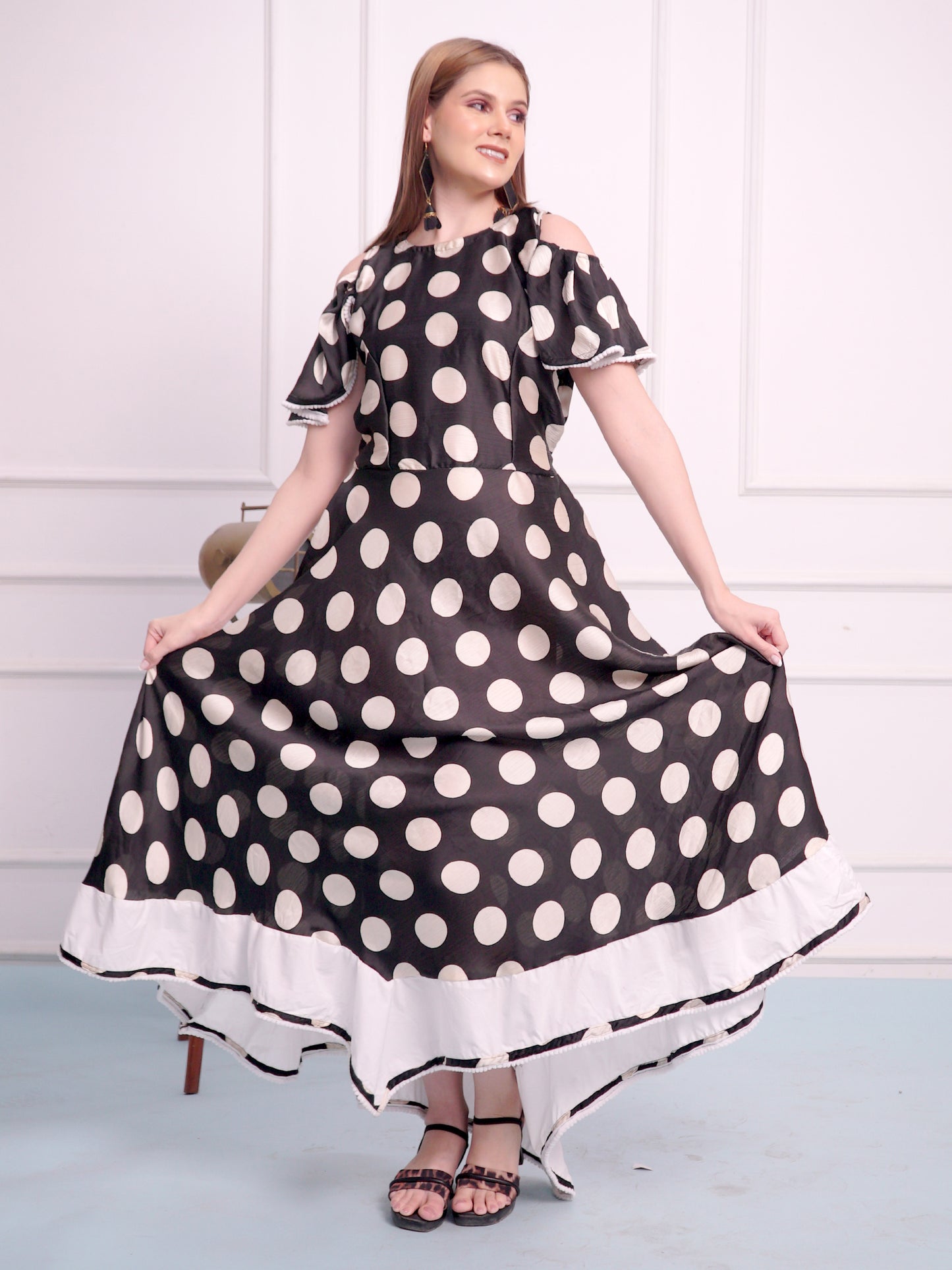 Polka Long Dress