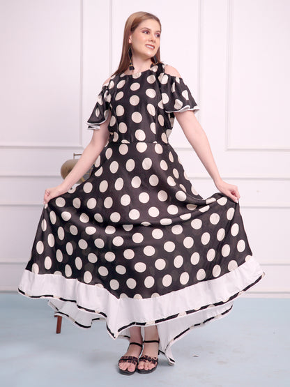 Polka Long Dress