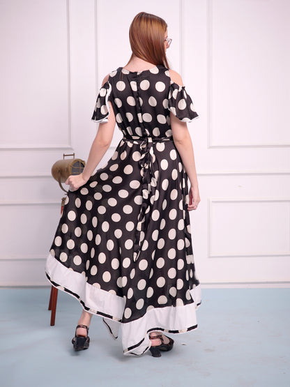 Polka Long Dress