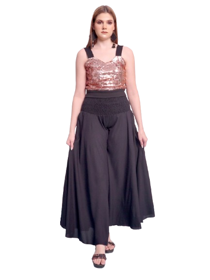 Crop Top with Plazzo