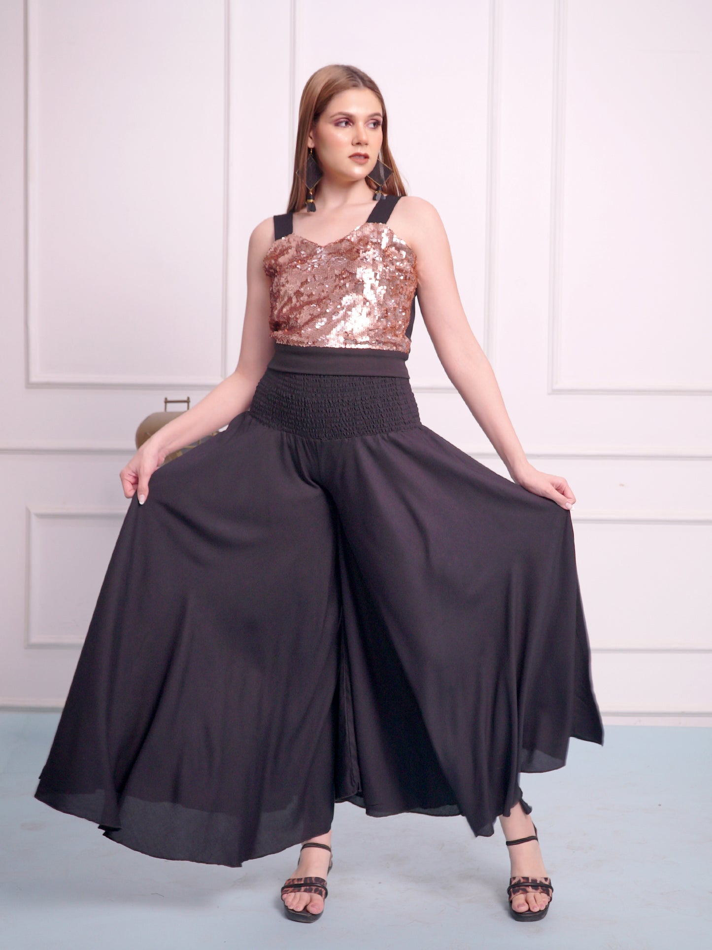 Crop Top with Plazzo
